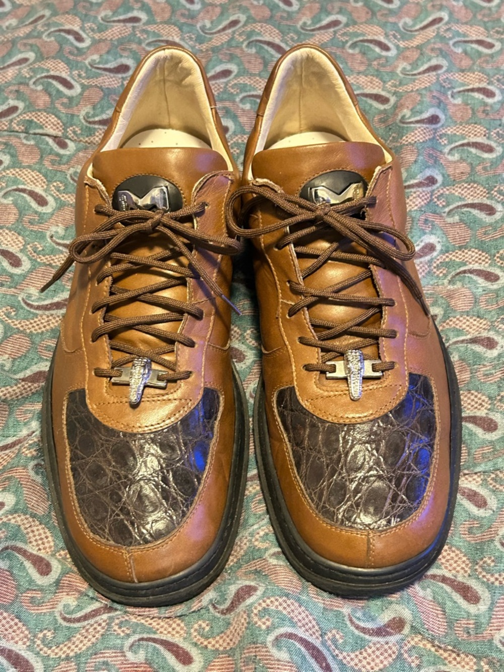 Mauri Gators 100% genuine alligator sneakers made in Italy. Lightly worn